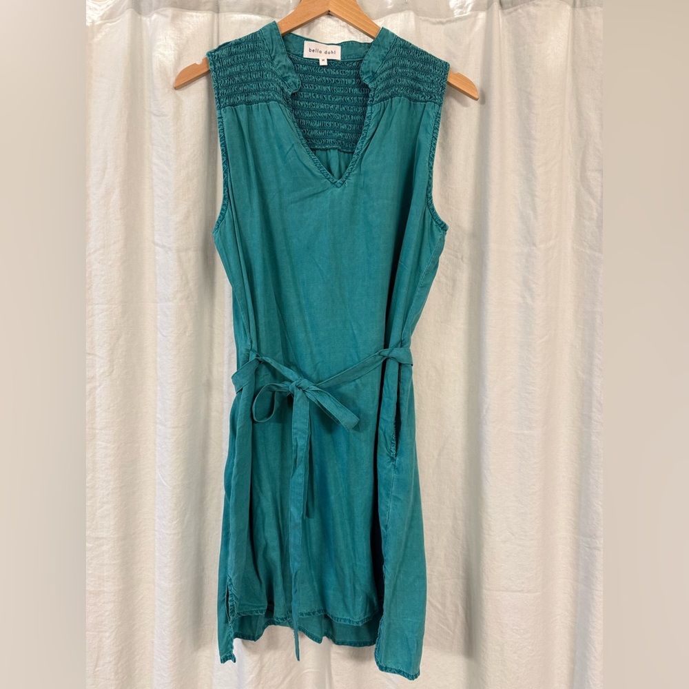 Bella Dahl Smocked Mini Shirt Dress - M